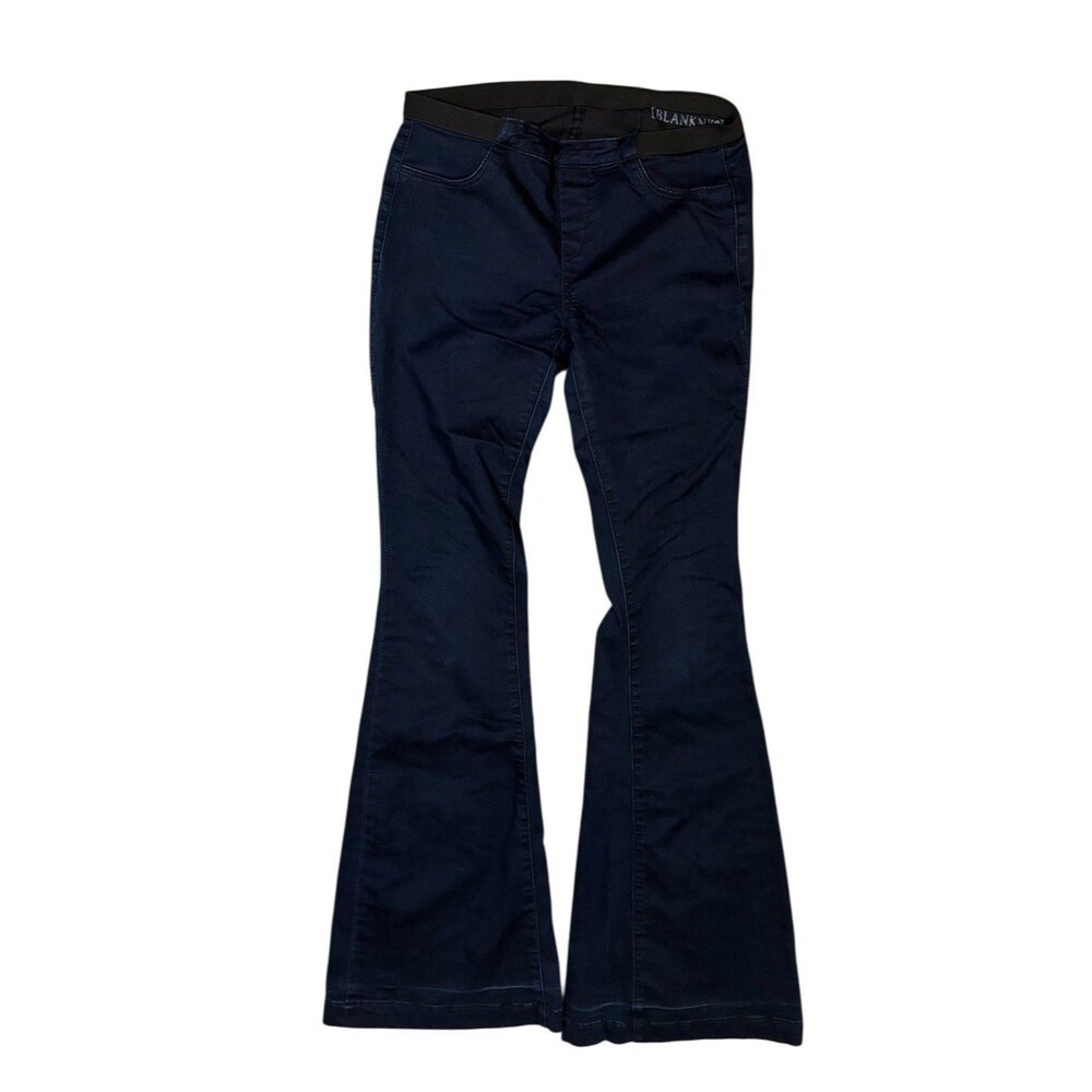 Blank NYC Pull On Flare Jegging Jeans Women's Size 27 Dark Wash Denim 02U-7283